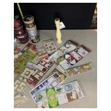 HALLOWEEN RIBBON, WOOD CANDLESTICK, STICKERS,