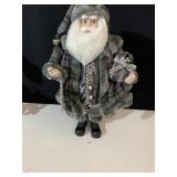 SANTA WITH GRAY COAT 18" H