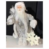 SILVER SANTA 18" H