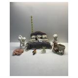 3 DOGS IN BED BRICK DOORSTOP, MADE IN JAPAN