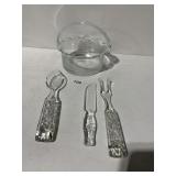BRIDE BASKET, GLASS FORK, SPOON, KNIFE, SOME