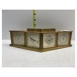BRASS ANGELUS SUPER 15 JEWEL DESK CLOCK,