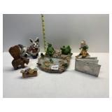 DOG FIGURE MADE IN ITALY WITH CHIPS, BONE CHINA