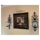 PRINT 22 X 22 WALL SCONCES