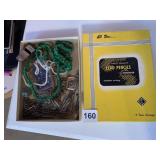 WHISTLE ON BRAIDED ROPE, STICK PINS, ETC.