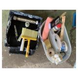 PAINTING PAN, ROLLER, TWINE, PAINT BRUSHES