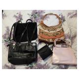 FOSSIL BLACK PURSE, LEATHER PURSE AND OTHERS