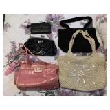 TWO SAK PURSES ONE BLACK ONE OFF WHITE