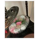 OVAL COVERED DECORATIVE BOWL