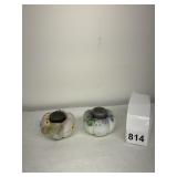 ENAMELED MT. WASHINGTON ANTIQUE SALT/PEPPERS
