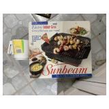 SUNBEAM INDOOR GRILL, FLOUR SIFTER