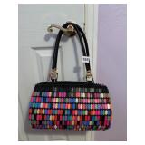 BRIGHT UNIQUE BEADED MULTI-COLOR ACCENTS LEATHER