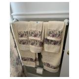 DECORATIVE BATH TOWELS, SHOWER CURTAIN