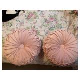 PAIR OF PINK FLUFF PILLOWS