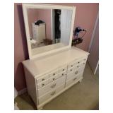DRESSER WITH MIRROR 31 H X 49 W X 18 D, DOVE