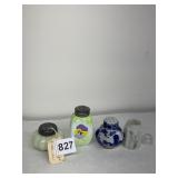 DELRIDGE CUSTARD SHAKER, HAND PAINTED, PORCELAIN