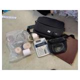 TEXAS INSTRUMENT ADDING MACHINE, LEATHER