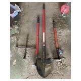 TIRE IRON, SHOVEL, PICK