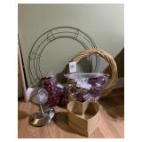 WREATH FORMS, LIGHT FIXTURE, HEART SHAPE BOX TO