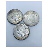 PEACE DOLLARS (2) 1922, 1923 TOTAL OF 3 COINS