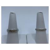 14K WHITE GOLD BANDS MARED 14K SLC SZ. 7.5 & SZ.