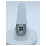 STERLING AND 750 GOLD CENTER RING SIGNED MISTENO