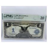 1899 SILVER CERTIFICATE $1.00 - GRADED 30 VERY