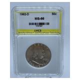 1962-D LIBERTY HALF - GRADED MS-66