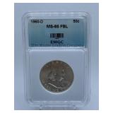 1960-D LIBERTY HALF -GRADED MS-65 FBL