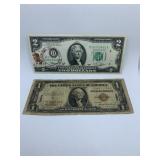 1976 $2.00 BILL W/ POSTAL CANCELATION AND 13 CENT