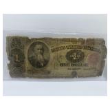 1891 ONE DOLLAR TORN ON EDGES RED SEAL B52966073