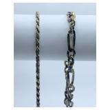 TWO 925 BRACELETS 23.5 GRAMS