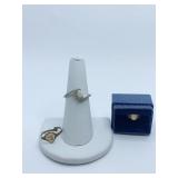 14K GOLD FILLED RING WITH OPAL SZ. 7, BABY RING