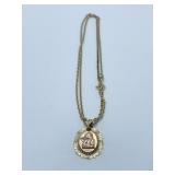 14K GOLD NECKLACE AND RELIGIOUS PENDANT 5.2 GRAMS