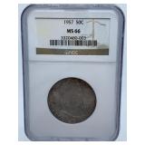 1957 LIBERTY HALF - GRADED MS-66