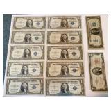 (11) $1.00 SILVER CERTIFICATES (1) 1934 (1) 1935