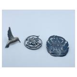 STERLING MAN ON HORSEBACK PIN, SIAM STERLING PIN,