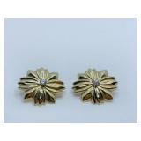 14K EARRING SURROUNDS CZ STUD CENTER YOU CAN PUT