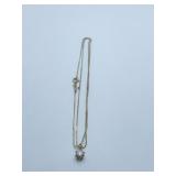 14K ITALY NECKLACE CZ CENTER STONE CHAIN ONLY