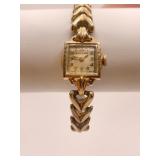 10K BULOVA WATCH - ROLLED GOLD PLATE NY - RUNS