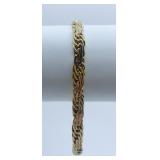 14K YELLOW GOLD BYZANTINE BRACELET 7.5" L - 7.55