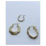 14K GOLD EARRINGS NOT MATCHING 3.26 GRAMS