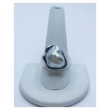 STERLING SETTING CACHE PEARL RING SIZE 10.5 -