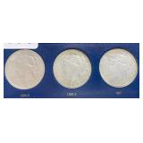 (3) SILVER DOLLARS - 1926-D, 1926-S, 1927