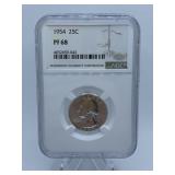 1954 - QUARTER - GRADED PF-68