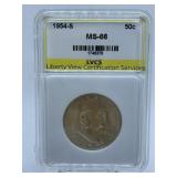 1954-S - LIBERTY HALF - GRADED MS-66