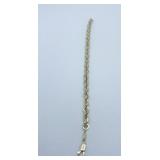 14K GOLD DIAMOND CUT BRACELET 6.5" L MADE USA -