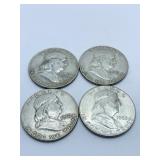 (4) FRANKLIN HALVES INCL: 1959-D, 1961-D, 1962-D,
