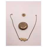 GIRL SCOUT LOCKET, 120- 12K GOLD FILLED DOUBLE
