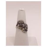 STERLING SILVER THEATER MASKS SZ. 7 - 5.5 GRAMS